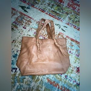 FRYE Nora Knotted Tote Leather Tan
